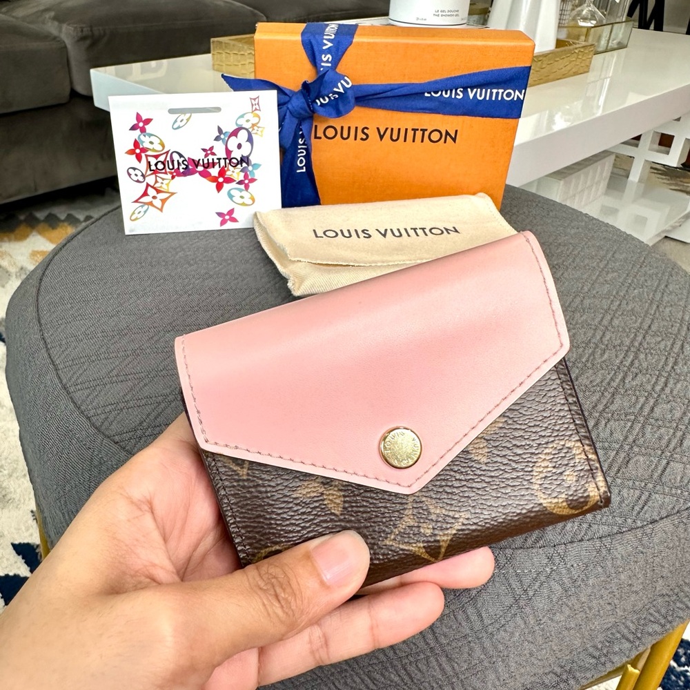 Louis Vuitton Pink and Brown Monogram Wallet